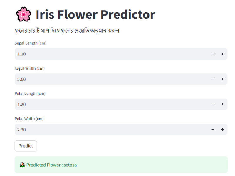 Iris Flower prediction