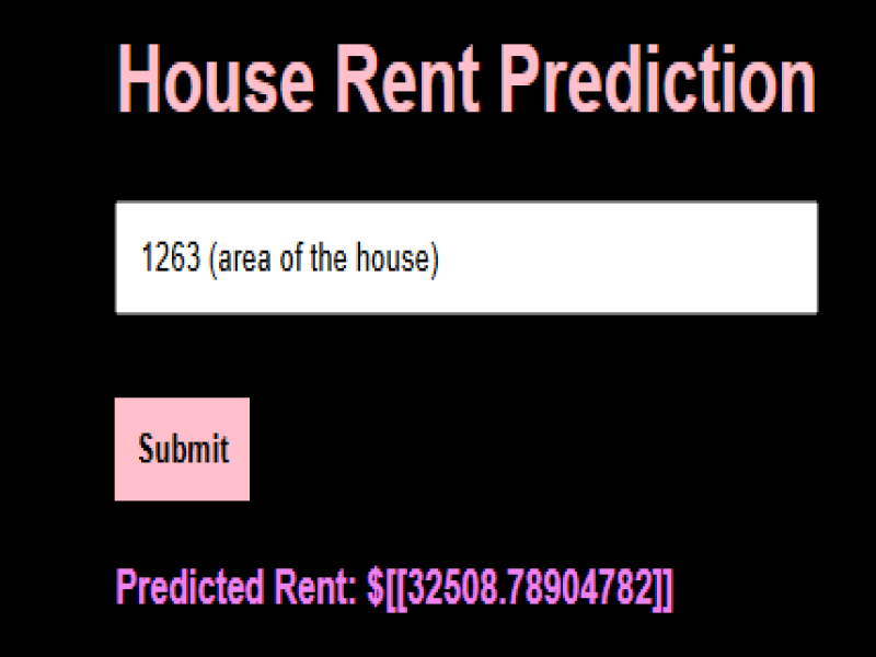 House rent Prediction